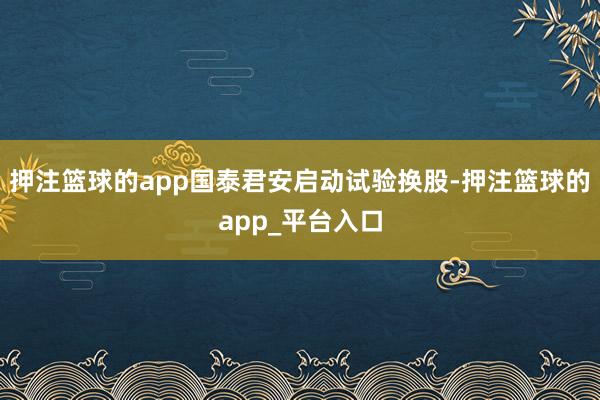 押注篮球的app国泰君安启动试验换股-押注篮球的app_平台入口