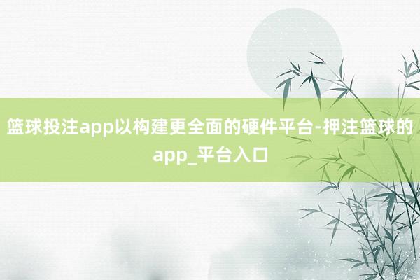 篮球投注app以构建更全面的硬件平台-押注篮球的app_平台入口