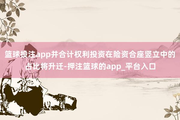 篮球投注app并合计权利投资在险资合座竖立中的占比将升迁-押注篮球的app_平台入口
