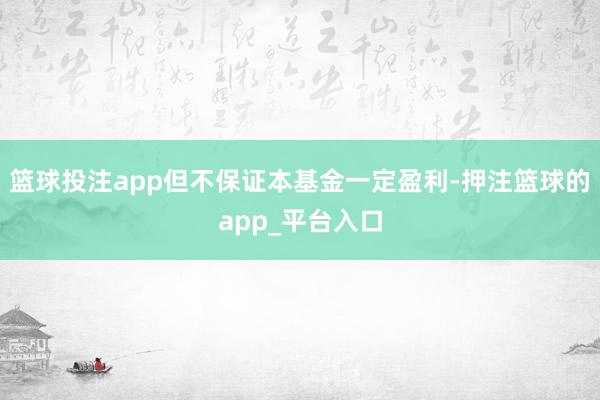 篮球投注app但不保证本基金一定盈利-押注篮球的app_平台入口