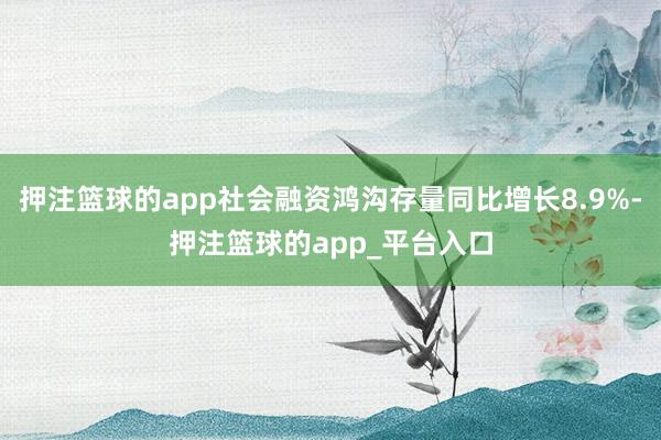 押注篮球的app社会融资鸿沟存量同比增长8.9%-押注篮球的app_平台入口