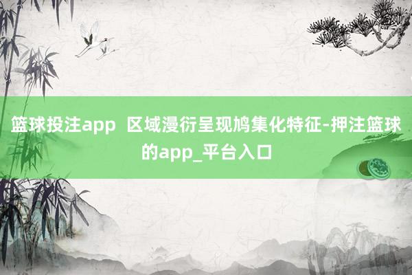 篮球投注app  区域漫衍呈现鸠集化特征-押注篮球的app_平台入口